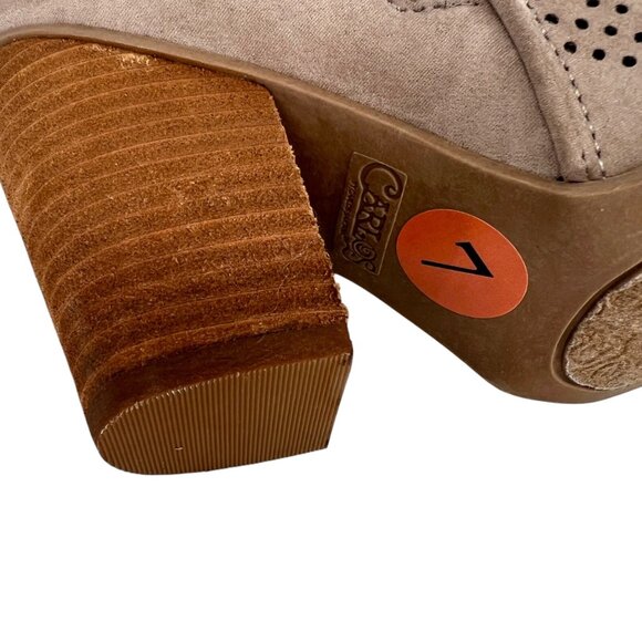 Carlos By Carlos Santana Hacey Doe Brown Heeled Ankle Boots Size 7M NWT - Picture 8 of 11